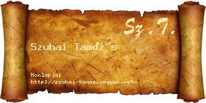 Szuhai Tamás névjegykártya