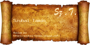 Szuhai Tamás névjegykártya